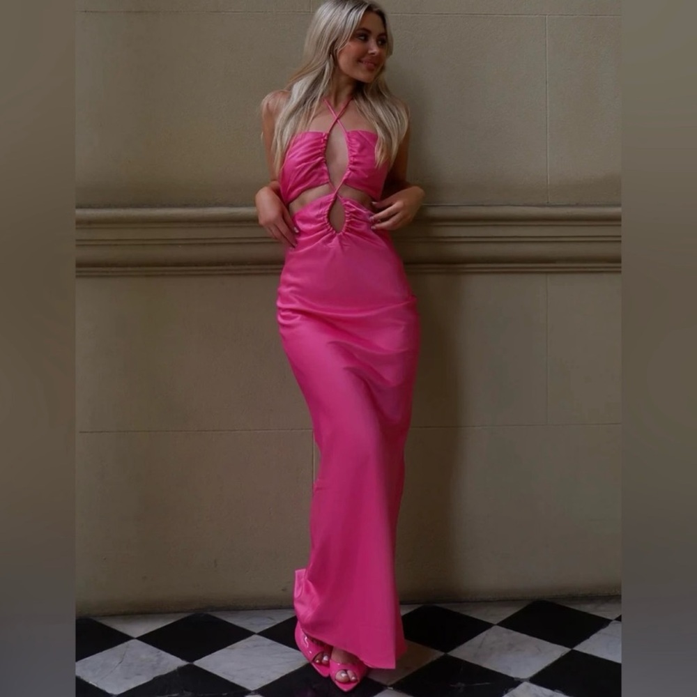 Princess Polly Vibrant Pink Backless Dress